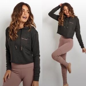 Spiritual Gangster Dope Soul Gray Crop Hoodie Size S